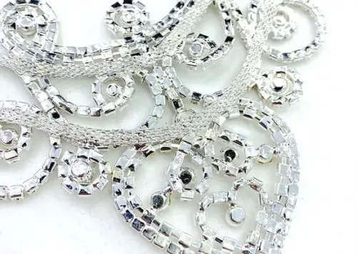 Aplique de Strass para Decote de Vestido de Festa