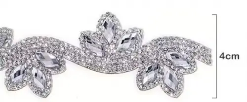 Aplique de Strass Tulipas 90cm