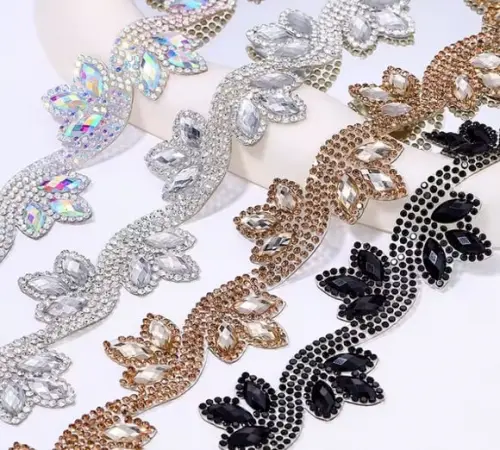 Aplique de Strass Tulipas 90cm