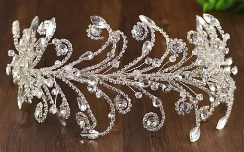 Arranjo de cabeça arabescos de strass
