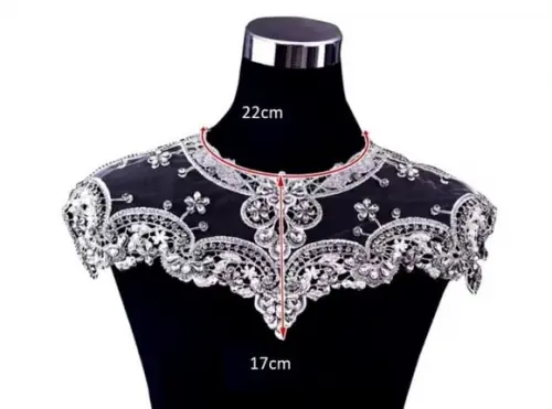 Capa de Ombro Bordada para Vestido de Noiva ou de Festa