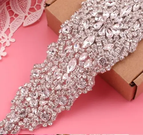 Cinto Brilhante de Pedraria para Vestido de Noiva ou Festa