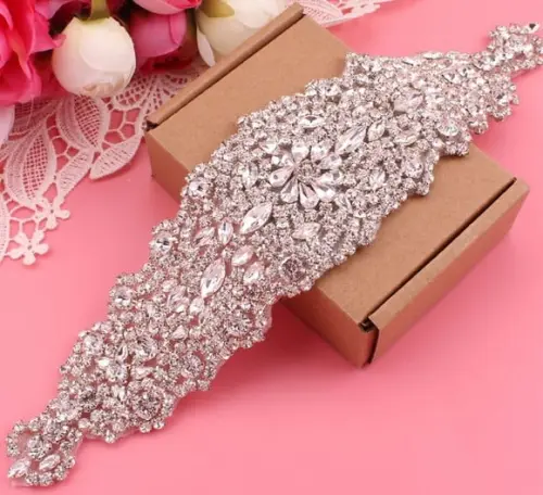 Cinto Brilhante de Pedraria para Vestido de Noiva ou Festa