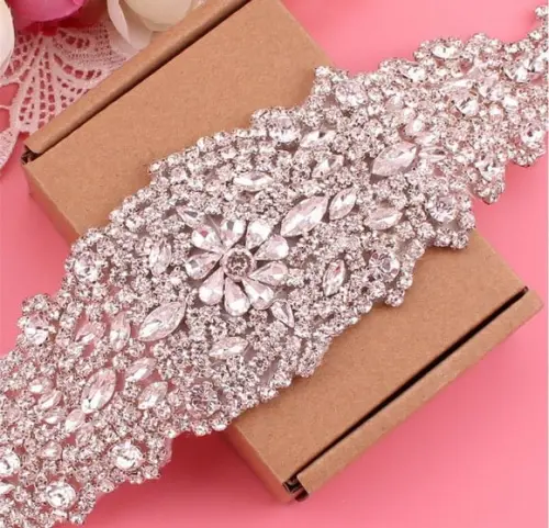 Cinto Brilhante de Pedraria para Vestido de Noiva ou Festa