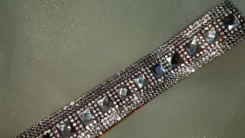 Cinto com strass Prata delicado