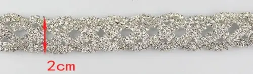 Cinto de metal trançado de strass em 4 cores
