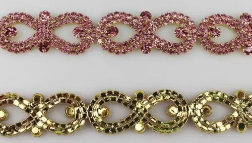 Cinto de metal laços de strass em 4 cores