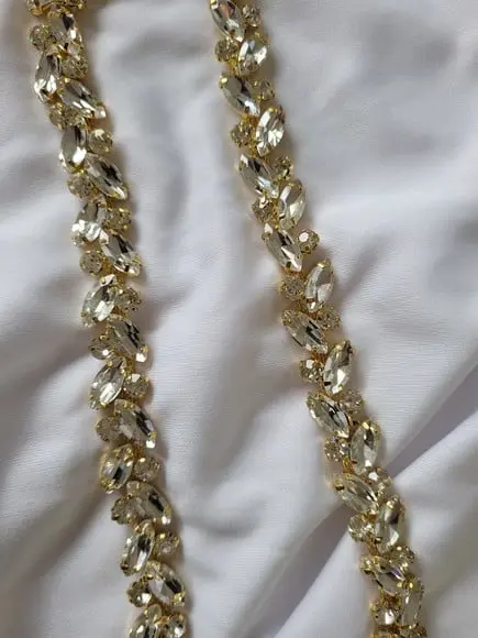 Cinto de Pedraria para Noiva Dourado