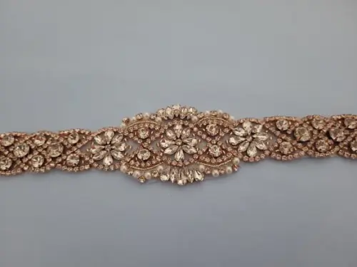 Cinto de Pedraria Rosé Gold Luxo