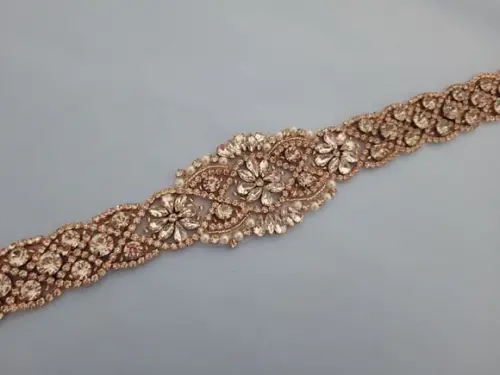 Cinto de Pedraria Rosé Gold Luxo
