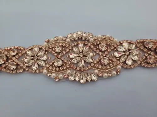 Cinto de Pedraria Rosé Gold Luxo