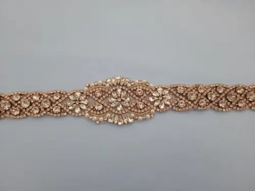 Cinto de Pedraria Rosé Gold Luxo