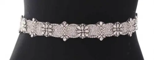 Cinto de Strass Bordado de Renda
