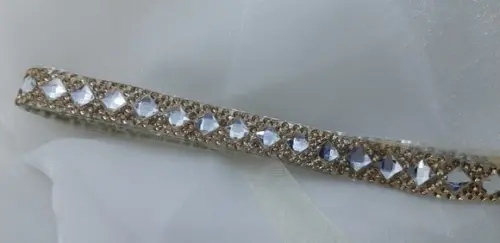 Cinto de strass dourado e prata 1 cm