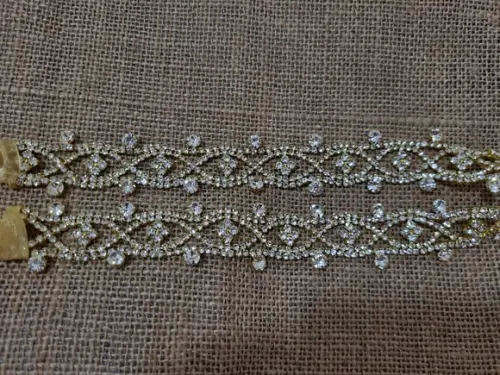 Cinto de Strass Dourado Luxo
