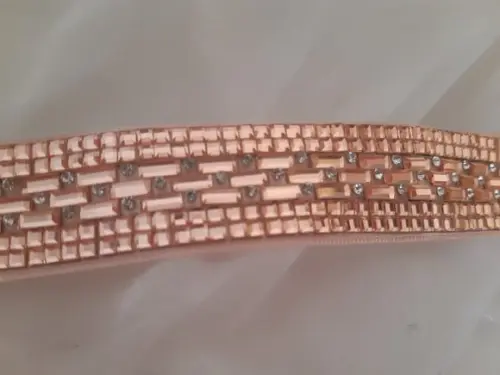 Cinto de Strass e Mini Espelhos Rosé Gold