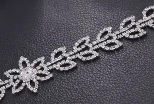 Cinto de Strass Flor e Folhas 3 Cores