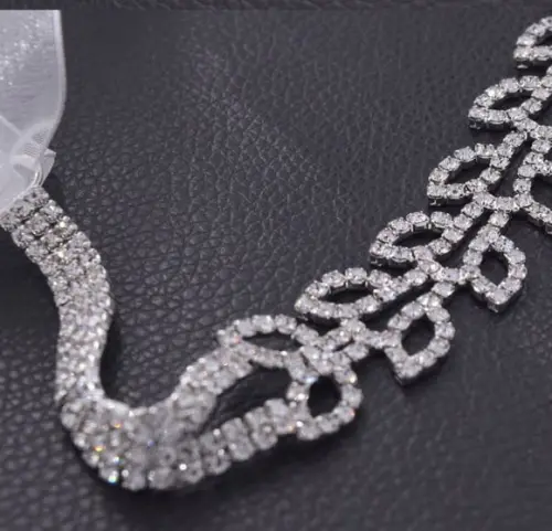 Cinto de Strass Flor e Folhas 3 Cores