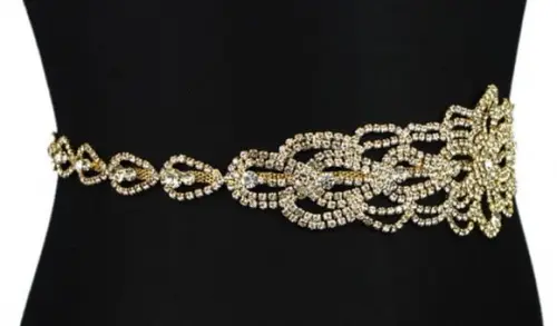 Cinto de strass Flor para vestido de noiva ou de festa