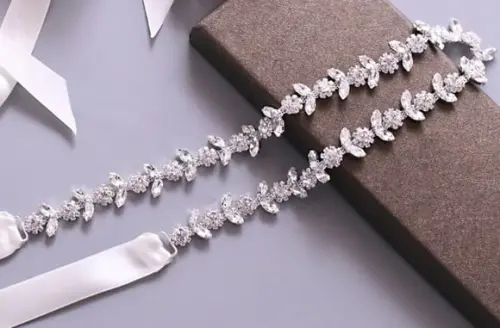Cinto de Strass Flores de Cristal