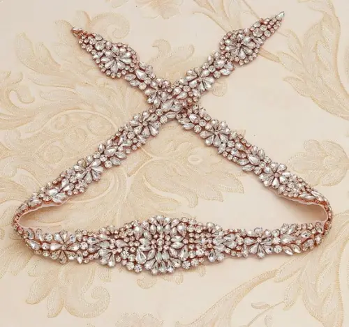 Cinto de Strass Grande Aplique 80cm