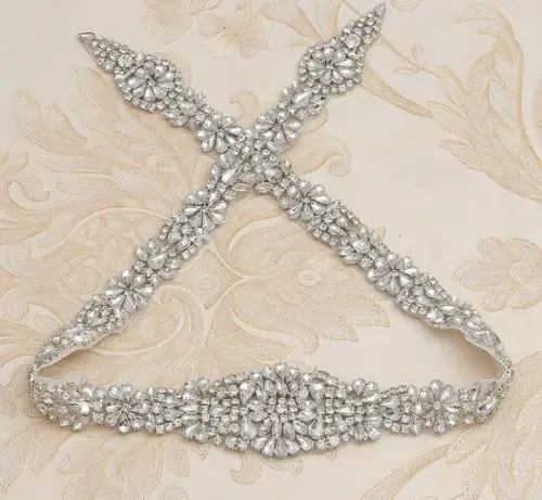 Cinto de Strass Grande Aplique 80cm
