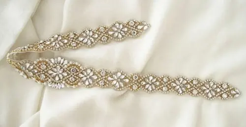 Cinto de Strass Grande Rosé Gold 58 cm Aplique