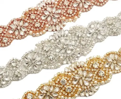 Cinto de Strass Grande Prata Dourado ou Rosé 57cm
