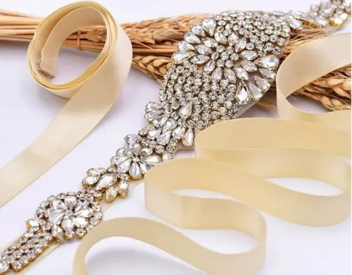 Cinto de Strass Luxo, Prata, Rosé ou Dourado