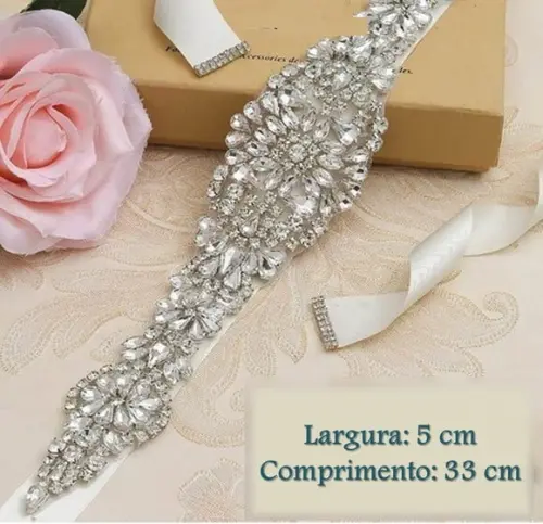 Cinto de Strass para Várias Cores de Fita