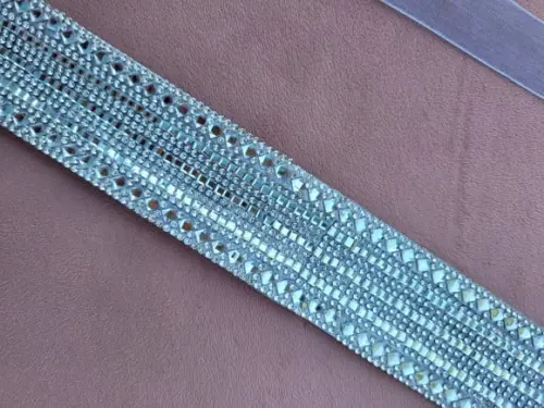 Cinto De Strass Prata Cintura Inteira