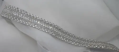 Cinto de Strass Prata com Mini Espelhos