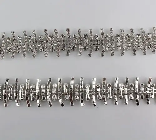 Cinto de Strass Prata Design Moderno