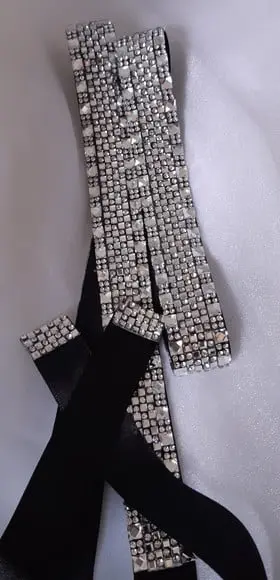 Cinto de Strass Prata Efeito Brilhante