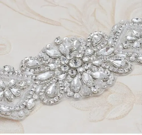 Cinto de strass prata luxuoso