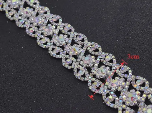 Cinto de strass prata Luxo para noivas