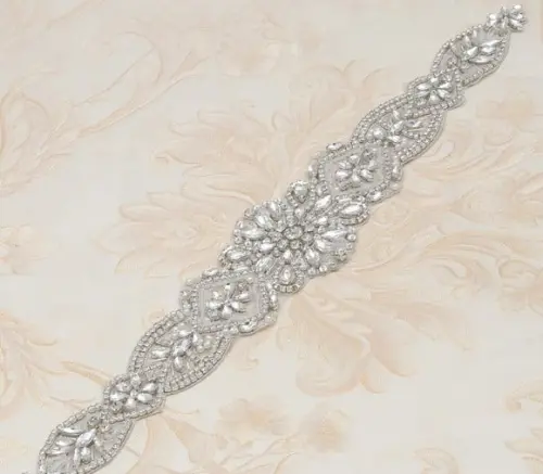 Cinto de strass prata luxuoso