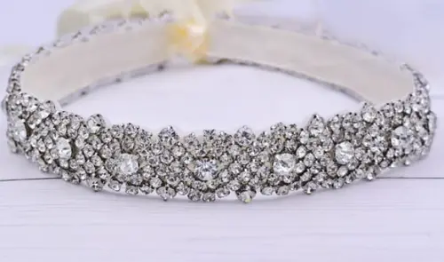 Cinto de Strass Prata Luxuoso