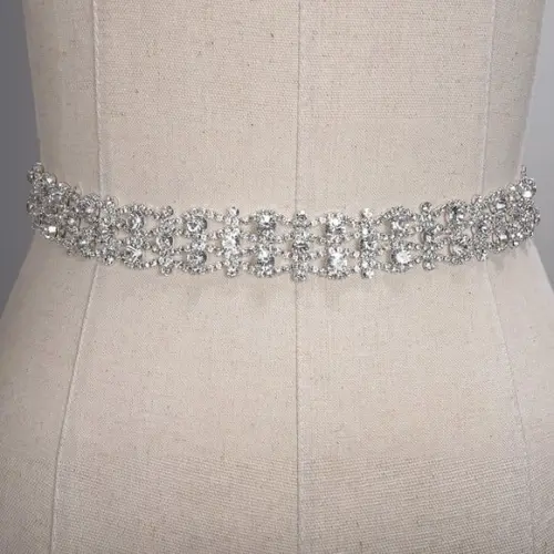 Cinto de Strass Prata Luxuoso