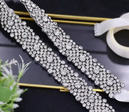 Cinto de Strass Prata Luxuoso
