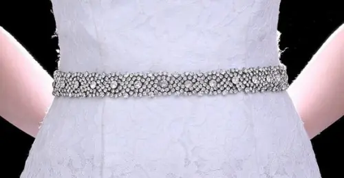 Cinto de Strass Prata Luxuoso
