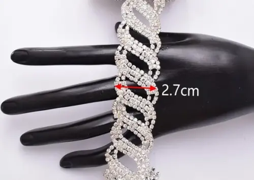Cinto de Strass Prata ou Dourado Entrelace
