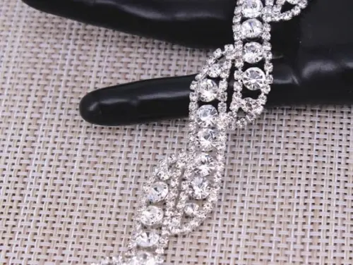 Cinto de Strass Prata Trançado