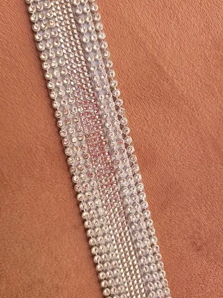 Cinto de Strass Prata Sob Medida 5cm Largura