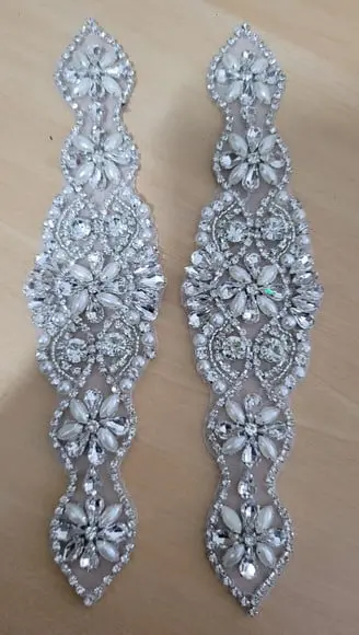 Cinto de Strass Prateado Bordado