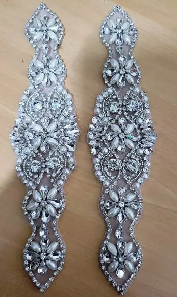 Cinto de Strass Prateado Bordado