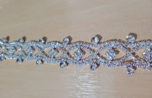 Cinto de Strass Renda de Prata