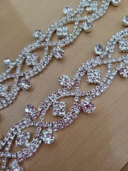 Cinto de Strass Renda de Prata