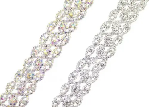 Cinto de Strass Renda Prateada