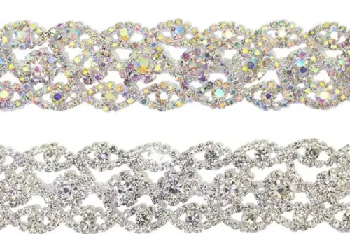 Cinto de Strass Renda Prateada